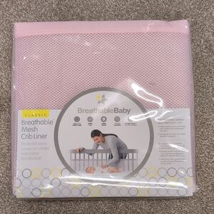 NWT Pink Mesh Crib Liner